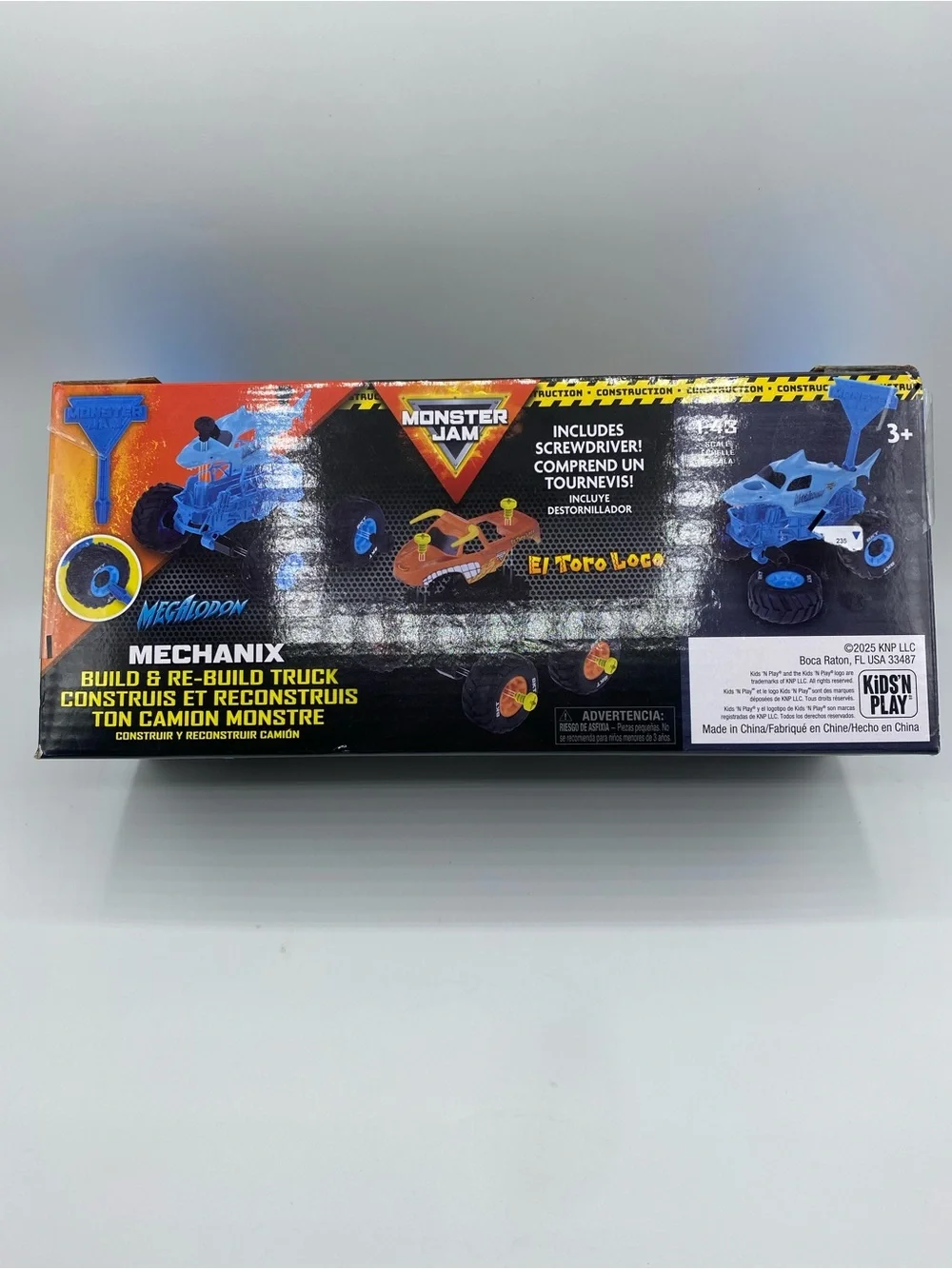 Monster Jam Mechanix 2 Pack Build Rebuild 1:43 El Toro Loco & Megalodon NEW